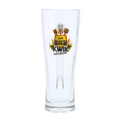 Aspen Seidel Glas 0,5 Liter geeicht mit Bier-Kwik® Logo - Aspen Seidel Glas 0,5 Liter geeicht mit Bier-Kwik® Logo