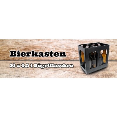 Bierkasten 10 x 0,5 l Bügelflaschen - Bierkasten 10 x 0,5 l Bügelflaschen