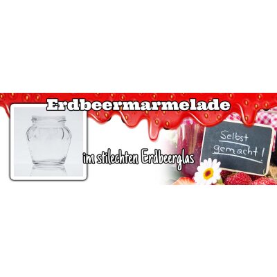 Erdbeermarmelade aus dem stilechten Erdbeerglas - Erdbeermarmelade aus dem stilechten Erdbeerglas