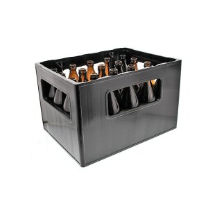 Beer box for 20 x 0.5 liters incl. bottles - Black