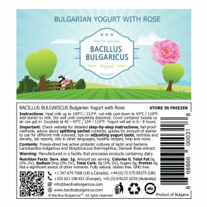Bulgarian Yogurt Starter with Rose - for 1 Liter Milk
