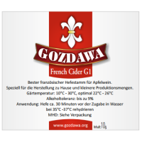 GOZDAWA French Cider G1 (FCG1) - obergärige Trockenhefe 10g