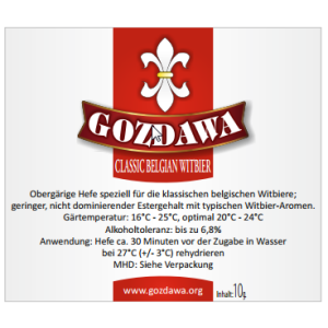 GOZDAWA Classic Belgian Witbier - top-fermented dry yeast...