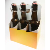 Flaschenträger 6er aus Karton 10er Packung - neutrales Motiv