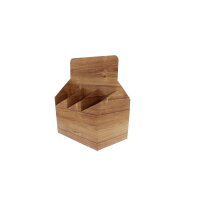 Flaschentr&auml;ger 6er aus Karton - Motiv Holz