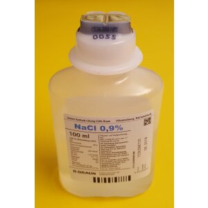 Isotonic common salt solution 0,9% - 100 ml (5 pieces)