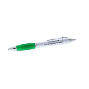 Kugelschreiber "Aragon" silber-grün mit...