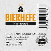 Bier-Kwik® dry yeast - Bavarian Wheat 3 g