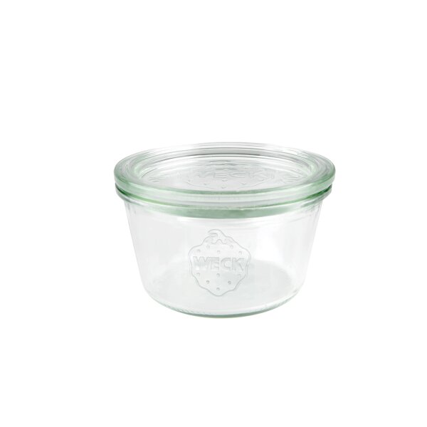 WECK® falls glas 370 ml (round border 100) - 6 glasses with glas lid