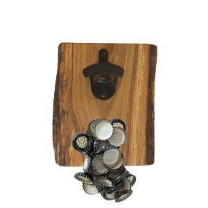 Flaschenöffner mit Magnet aus Holz