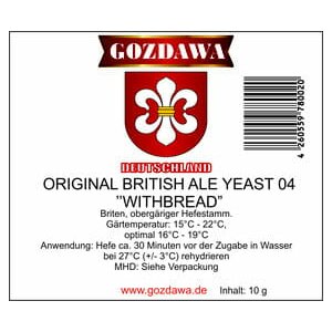 GOZDAWA Original British Ale Yeast 04 Whitebread (OBAY04)...
