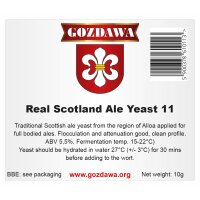 GOZDAWA Real Scotland Ale yeast 11 (RSAY11) - obergärige Trockenhefe 10 g